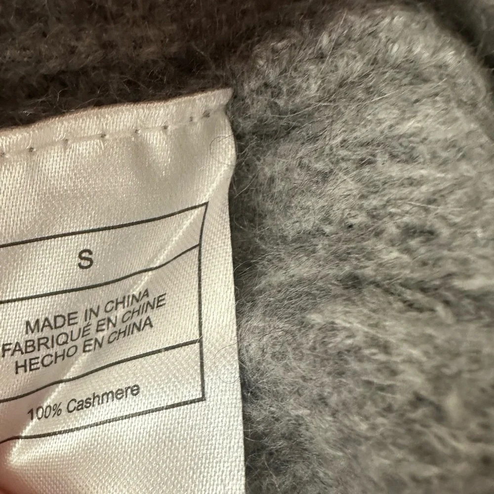 Quince Mongolian Cashmere Fisherman Pullover Hoodie 🩶 SIZE S